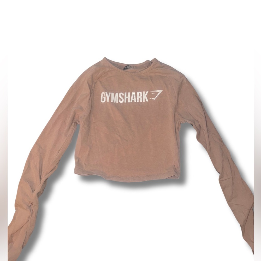 Gymshark Beige Long Sleeve Crop Top